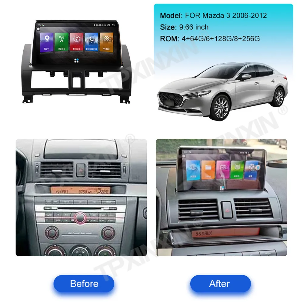 Automotive Multimedia Android For Mazda 3 2006 2007 2008 2009 2010 2011 2012 GPS Navigation Player Radio Coche Stereo Head Unit