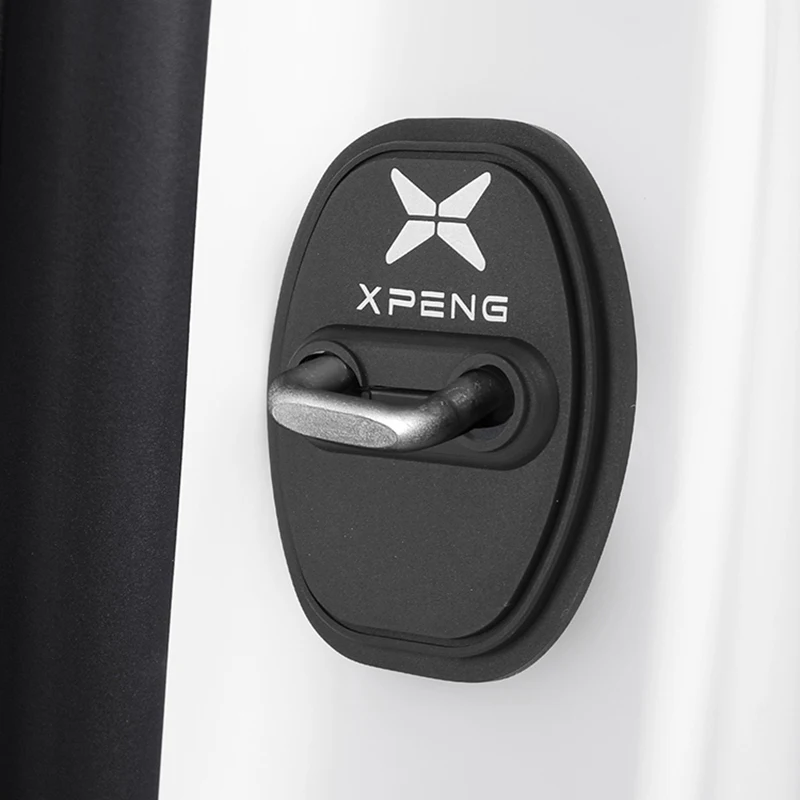 Silicone Door Lock Buckle Cover For Xpeng G6 G9 P7 P5 G3 X9, Car Door Latch Protector, Anti-rust Shock Absorption Pad 4Pcs