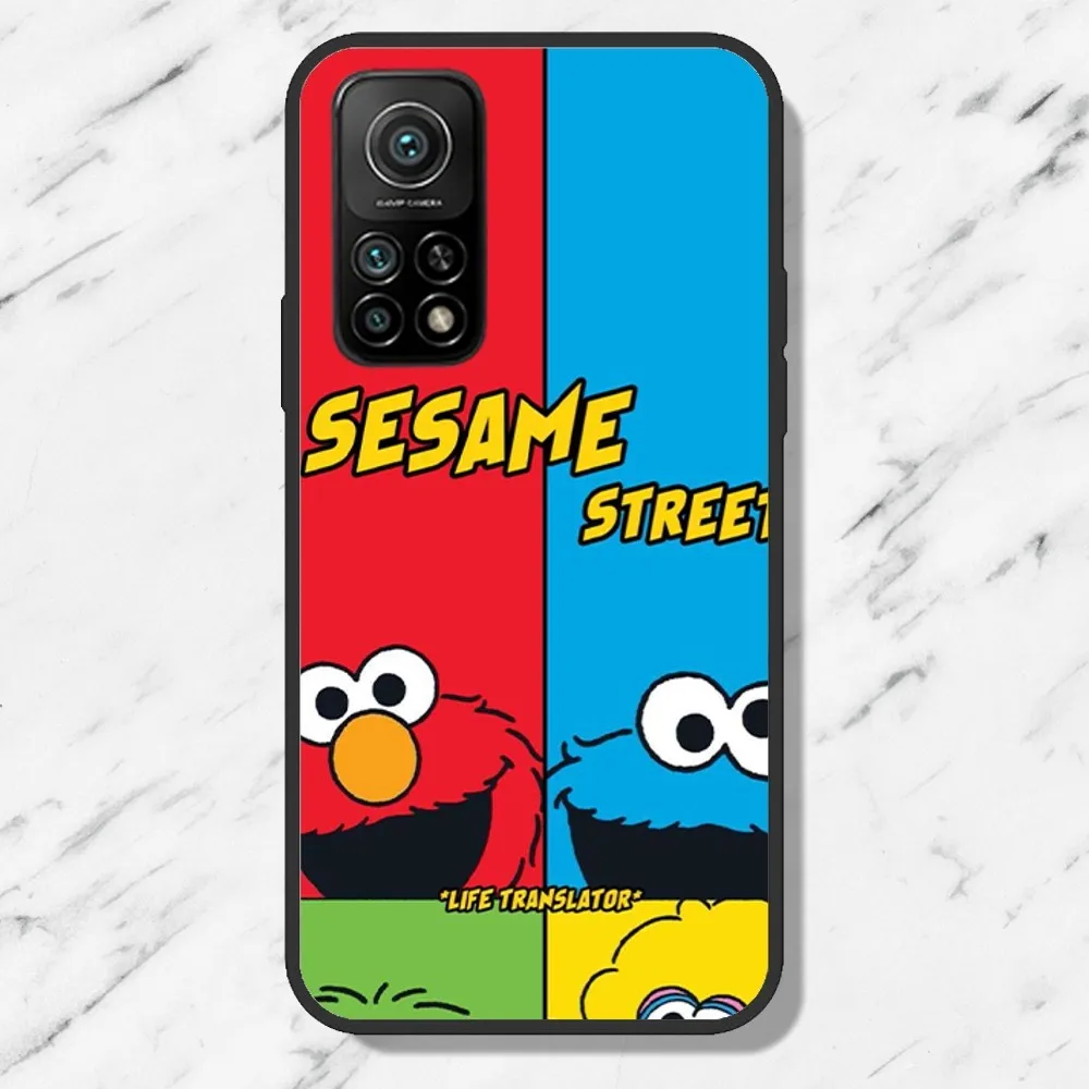 S-Sesame S-Streets Phone Case For Xiaomi 12U 12pro Redmi 6 6A 7 7A K40pro Note8 Note9 Black Shell