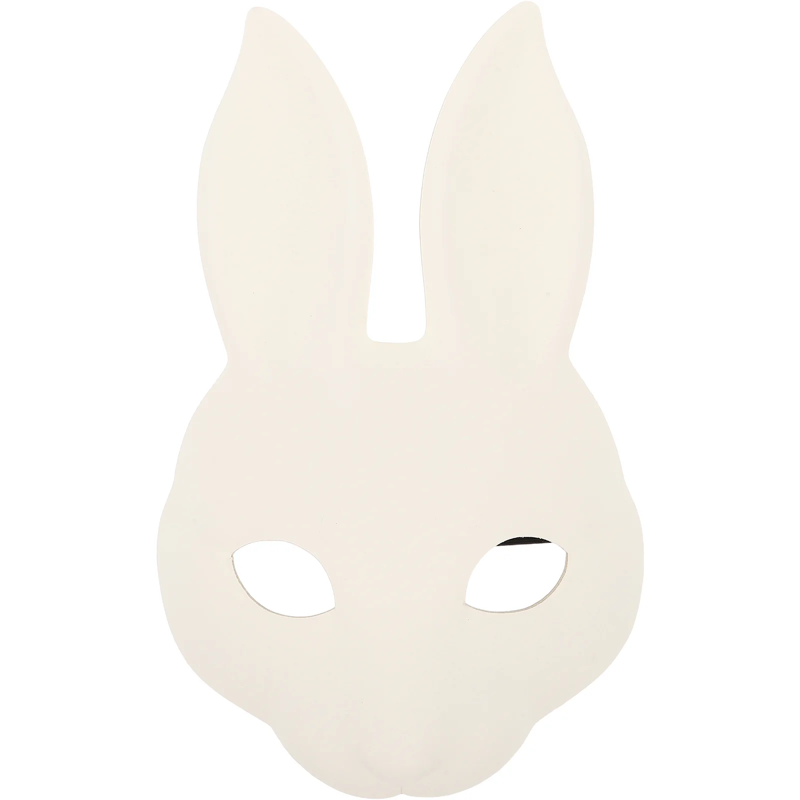 Weiße Hasenmaske, halbes Gesicht, Kaninchen-Kostümzubehör, PU, für Kinder und Erwachsene, Maskerade, Karneval, Halloween, Party, Cosplay