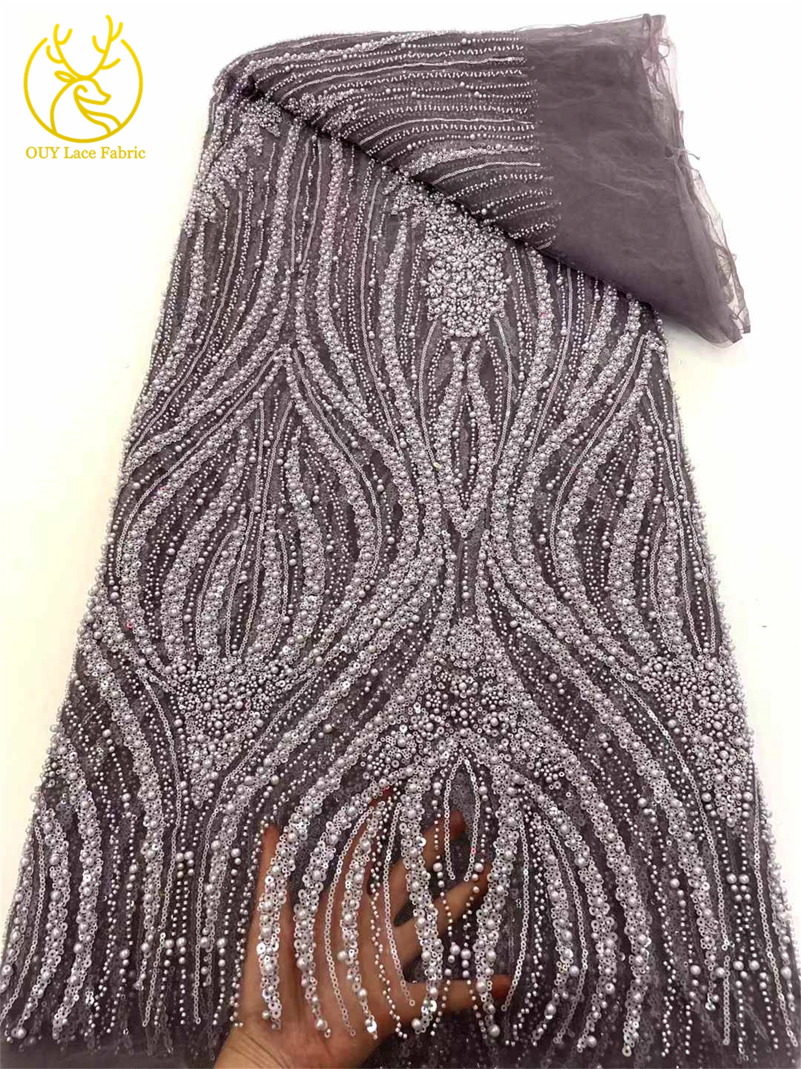 فاخر الأفريقي مطرز أقمشة الدانتيل 2025 الفرنسية الترتر تول أقمشة الدانتيل العريس المطرزة النيجيري النسيج الزفاف الخياطة 5 ياردة