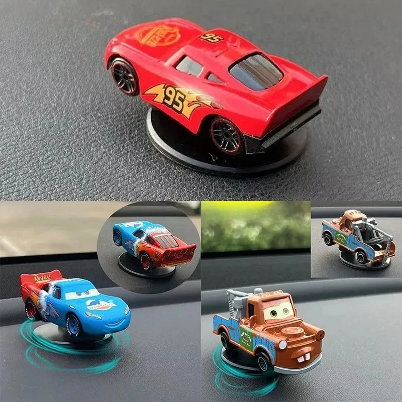 Decoração Automotiva Rotativa de Carros DSN 3: Faísca McQueen para Painel e Console Central - Presente Ideal