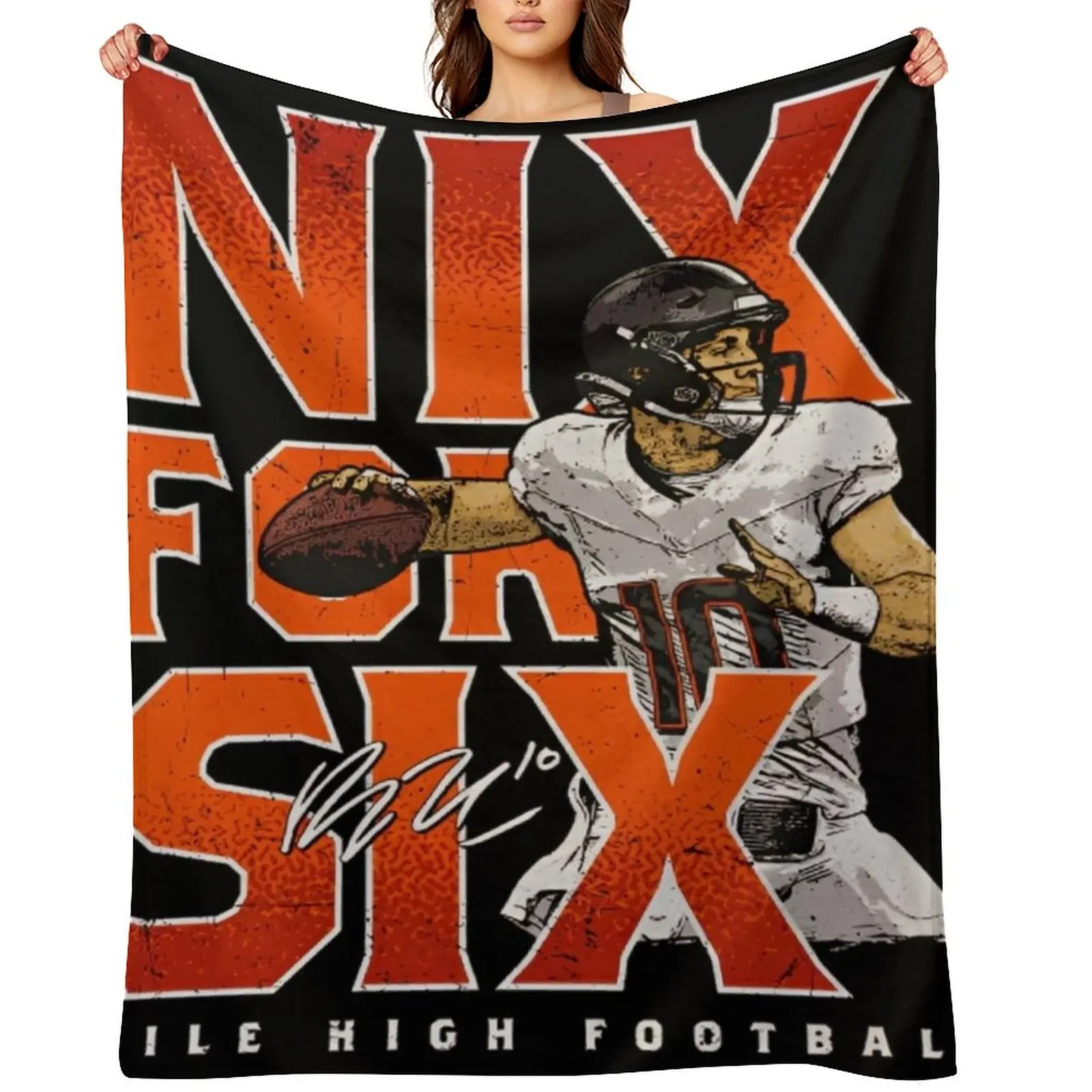 

Bo Nix For Six Throw Blanket Kid'S blankets and throws Polar warm winter Blankets
