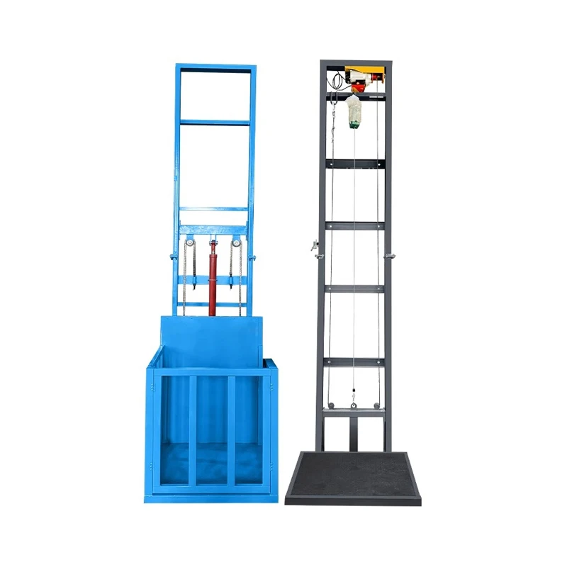 2-8미터 가정용 엘리베이터 전기 유압 화물 엘리베이터 맞춤형 플랫폼 안전 시스템 포함 500KG 적재 용량