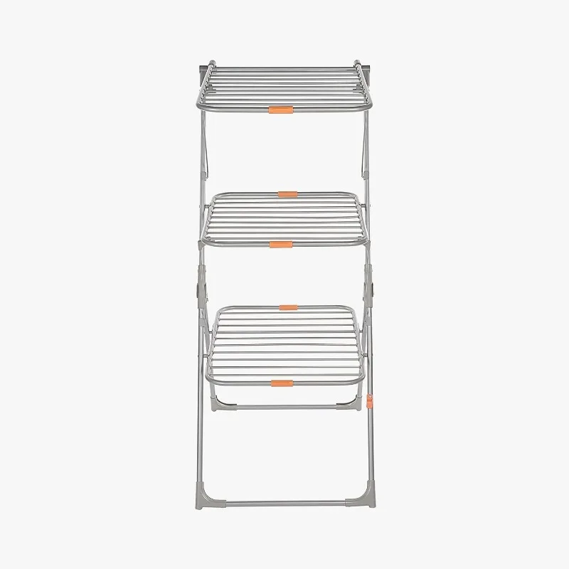 Collapsible Drying Rack - Vertical 3-Tier Dryer Rack for Hanging & Air Drying Clothes, Socks, Hosiery and Towels - Space-Saving