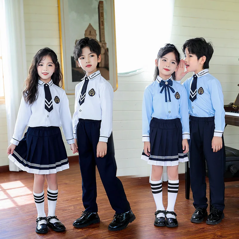 Uniformes scolaires de maternelle pour enfants, olympiques de récitation de style collège britannique, performance sur scène, C011