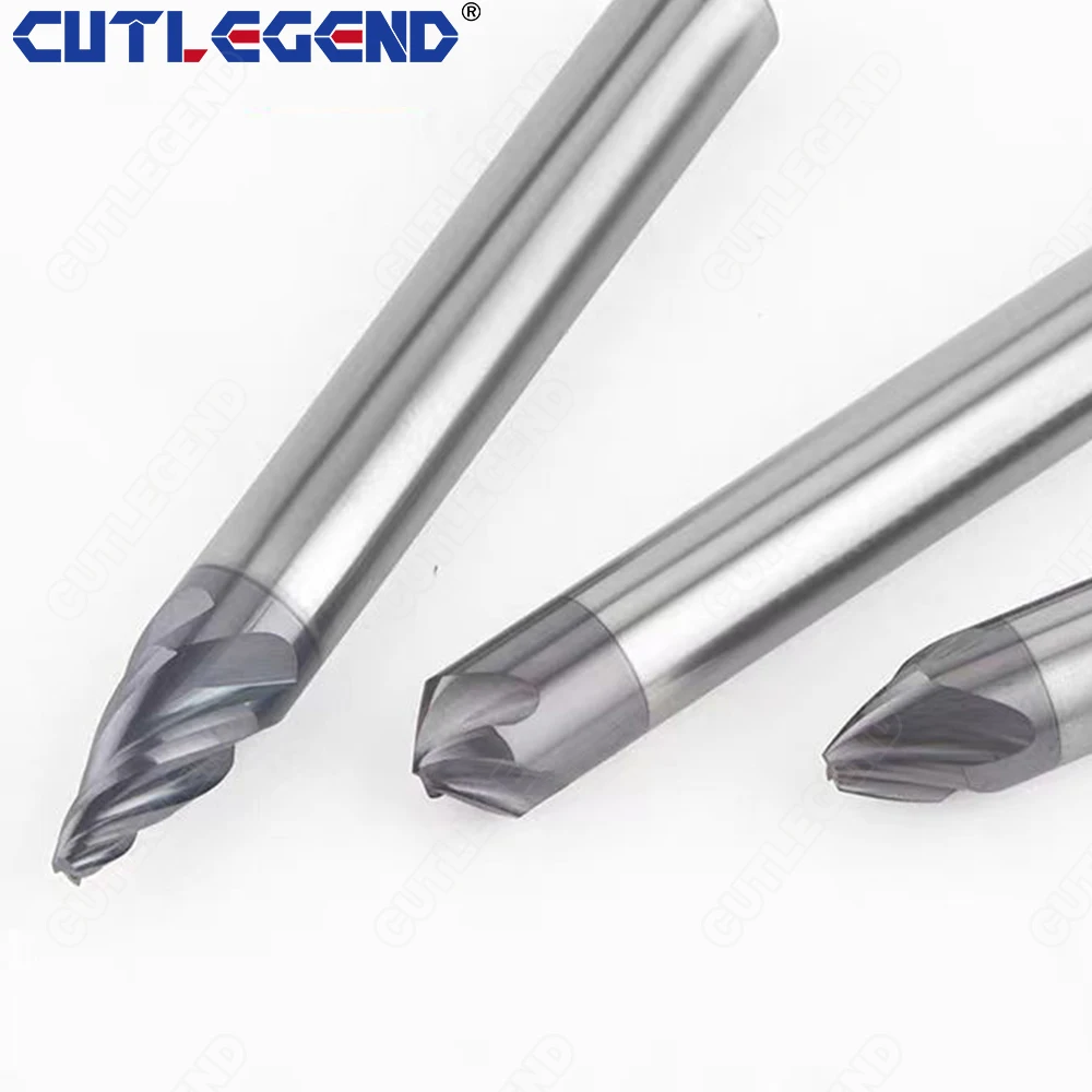 HRC60 Chamfer Milling Cutter 90 Degree 4 Flutes Carbide Corner Countersink Chamfering Mill Deburring 4 6mm Edges V Groove Router