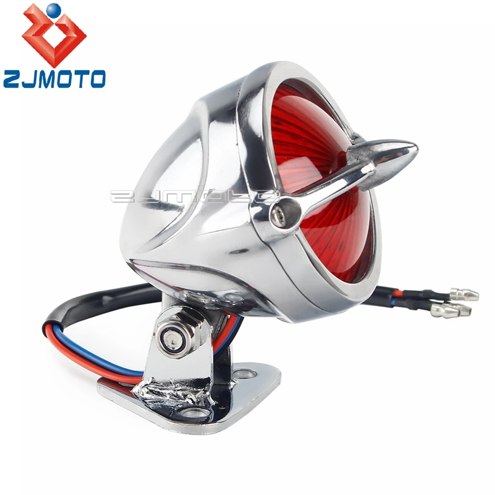 Motorcycle Retro LED Tail Light For Harley Honda Yamaha Suzuki Cafe Racer Chopper Custom Mini Brake Stop Rear Light Taillight
