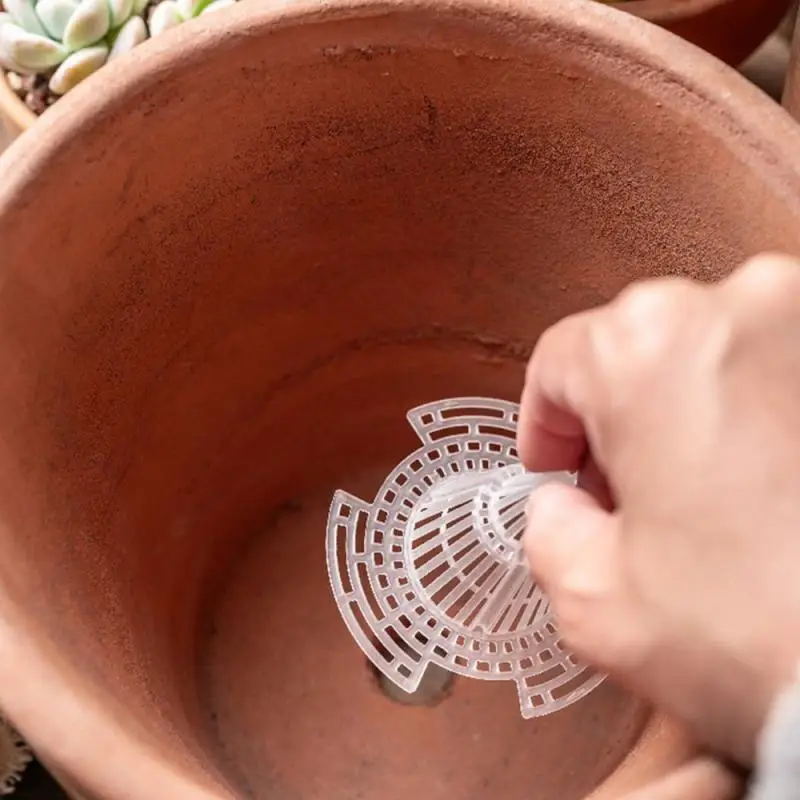 1~10PCS Leakproof Flower Pot Hole Mesh Cup Conical Bonsai Pot Bottom Coniform Grid Mat Bottom Net Prevent Soil Loss Breathable