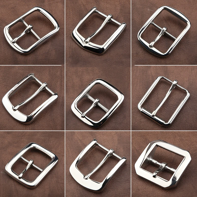 1pcs 304 Stainless Steel 40mm Belt Buckle End Heel bar Buckle Single Pin Heavy-duty For Leather Craft Strap Webbing Dog Collar