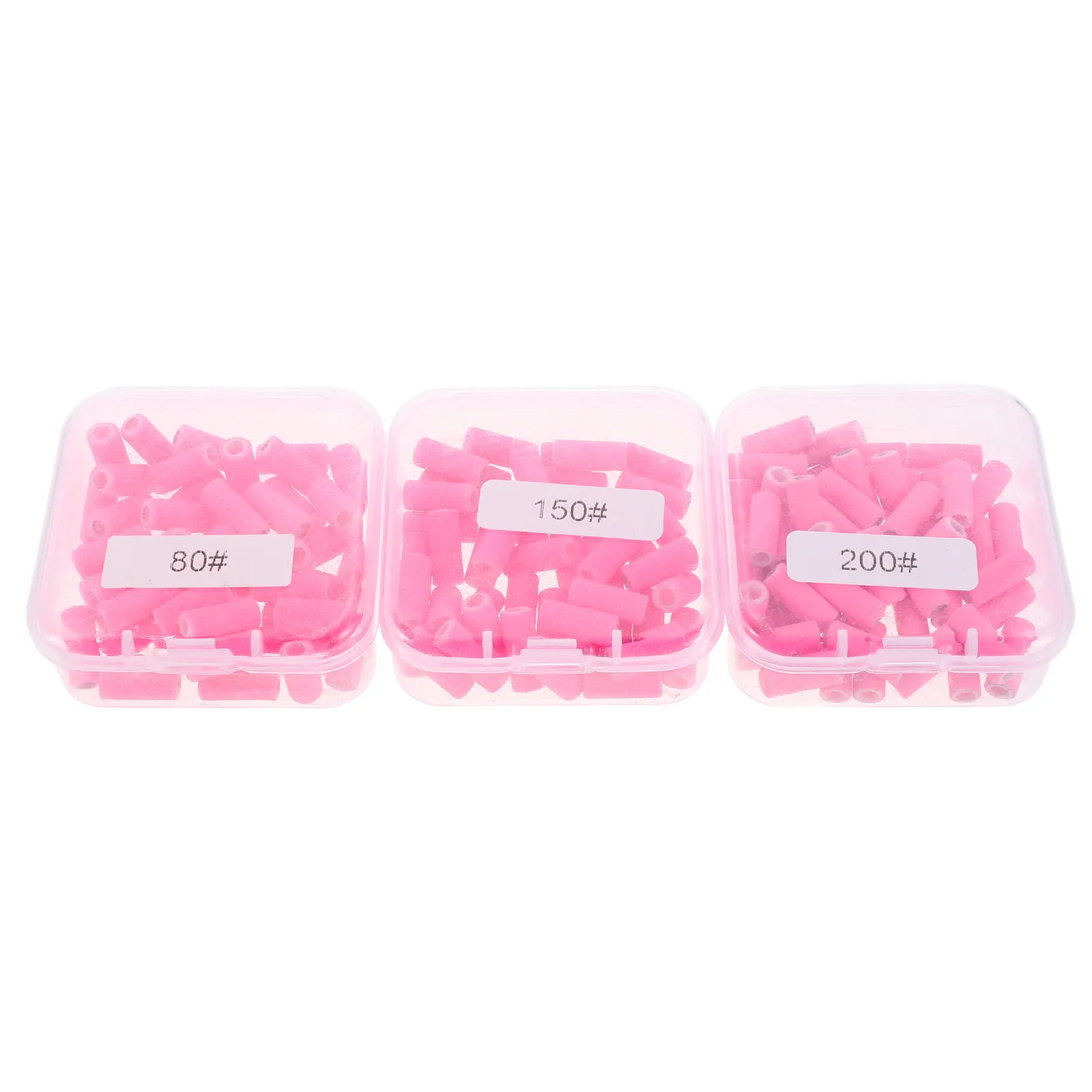 1 set di bande abrasive per unghie da 3 mm, grana 80/150/200, per trapano elettrico per unghie, manicure, modellatura, lucidatura, rimozione della pelle morta