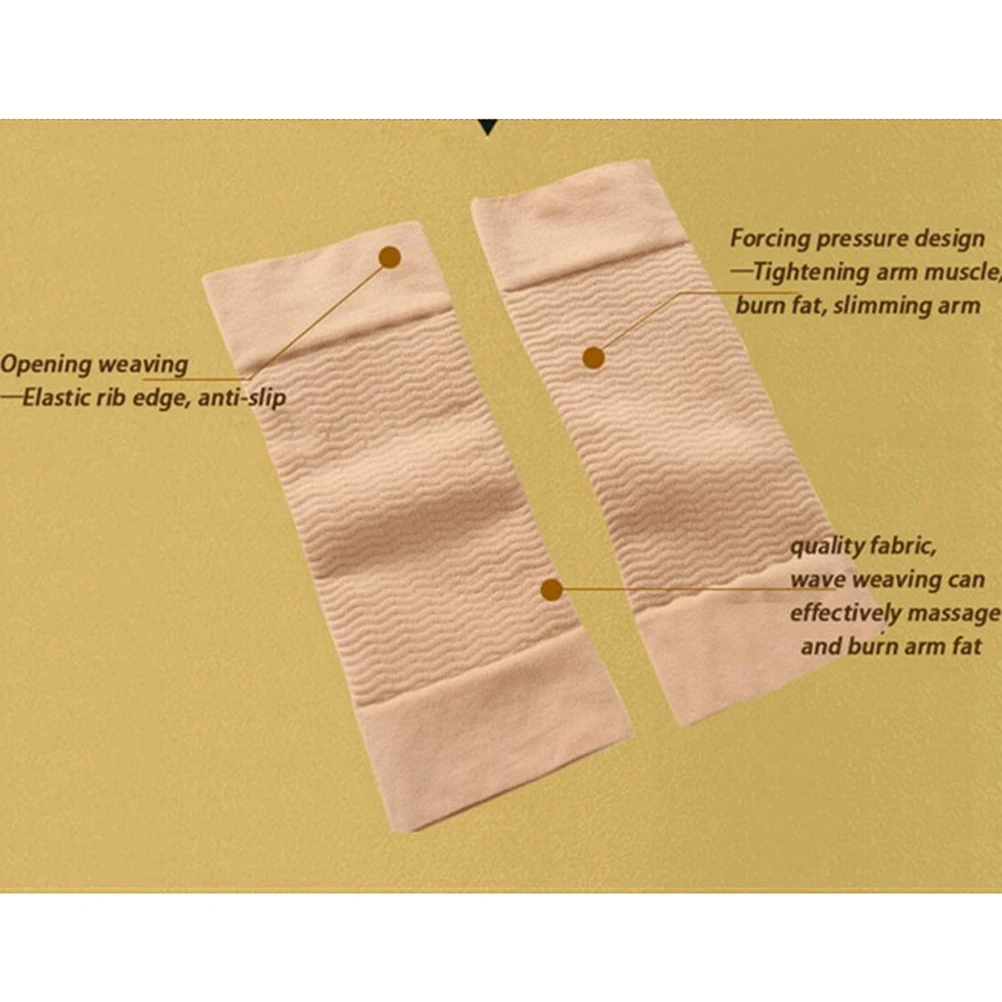 

1 Pair Burn Fat Arm Shaperwear Seamless Elastic Arm Sleeves Light Breathable Slimming Wrap For Cellulite Muscle Soreness Relief