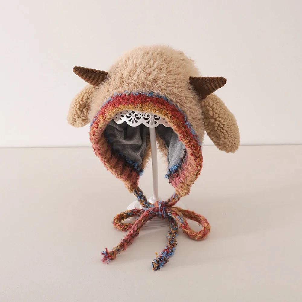 

Versatile Cartoon Winter Hat Adjustable Warm Ear Protection Cap Kids Beanies Children