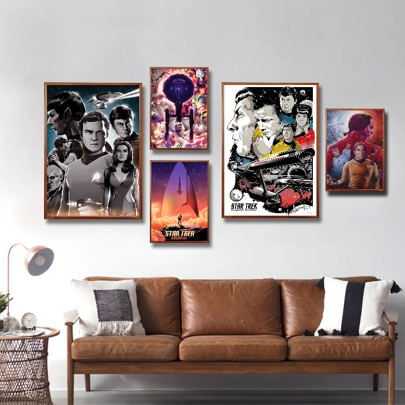 Film S-Star T-Trek B-Bridge C-Commander Movie Poster Self-adhesive Art Waterproof Paper Sticker Coffee House Bar Room Wall Decor