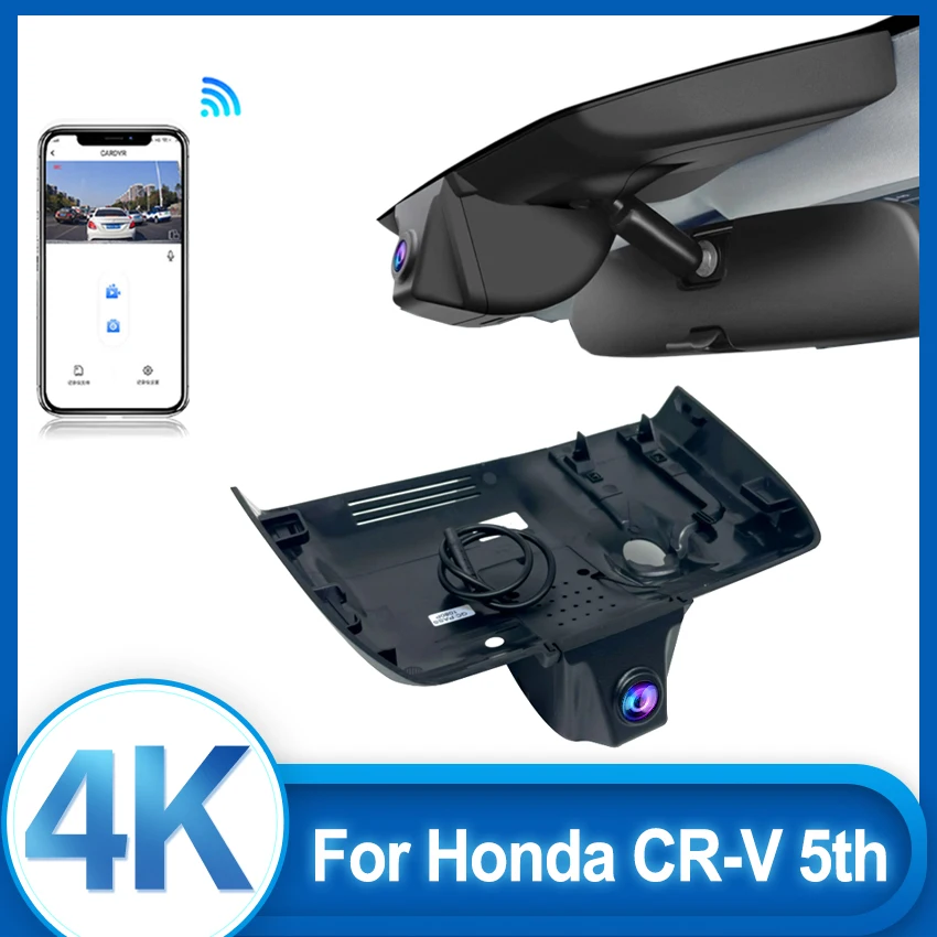 Car Dash Camera For Honda CR-V 5th 2017-2022 6th Gen 2023-2024, Plug and Play 4K OEM Look Car DVR For CRV WIFI & APP Control