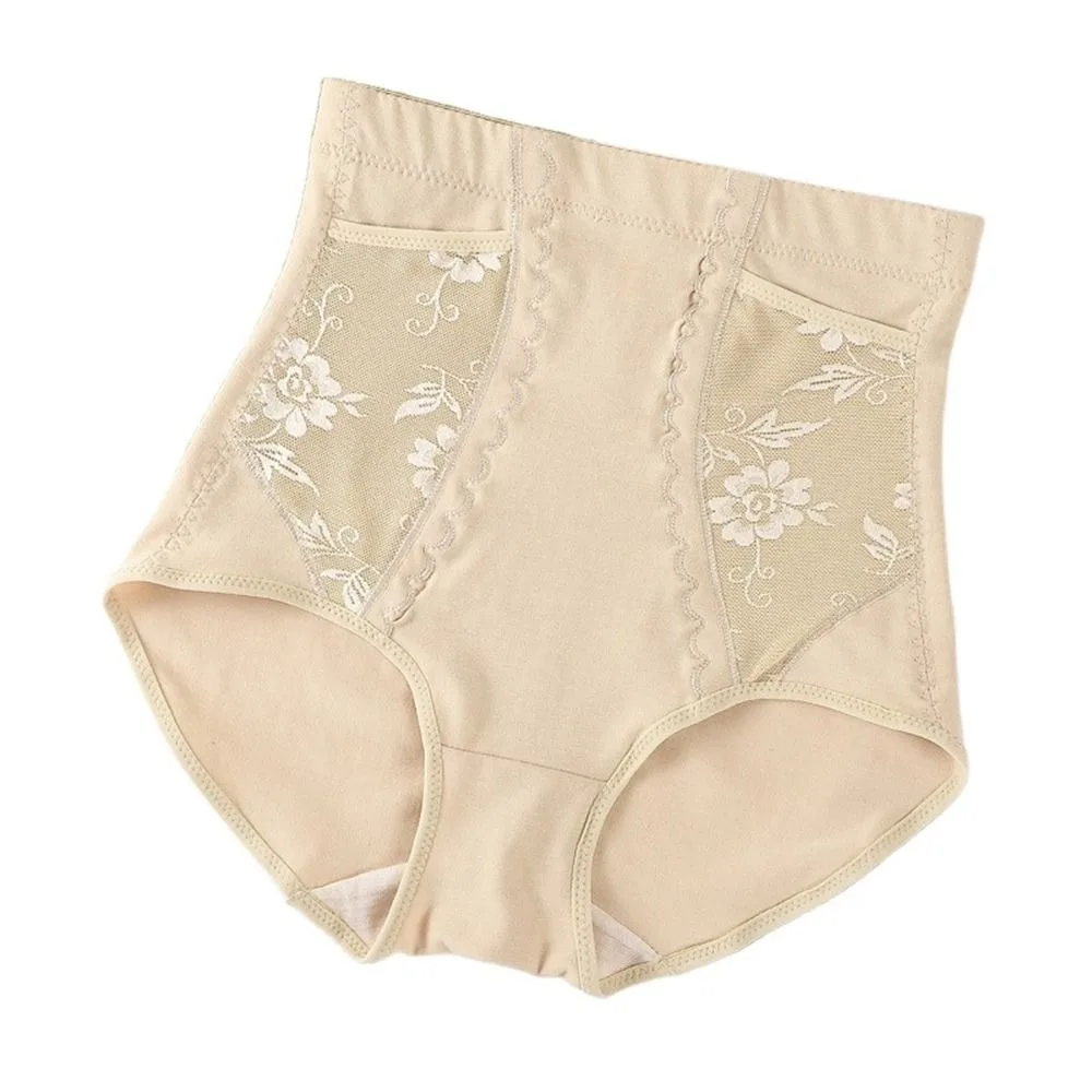 

For Hip Lifting Flower With Pocket Shapewear Underpants Tighten Abdomen Female Lingerie High Waist Briefs Slimming Panties