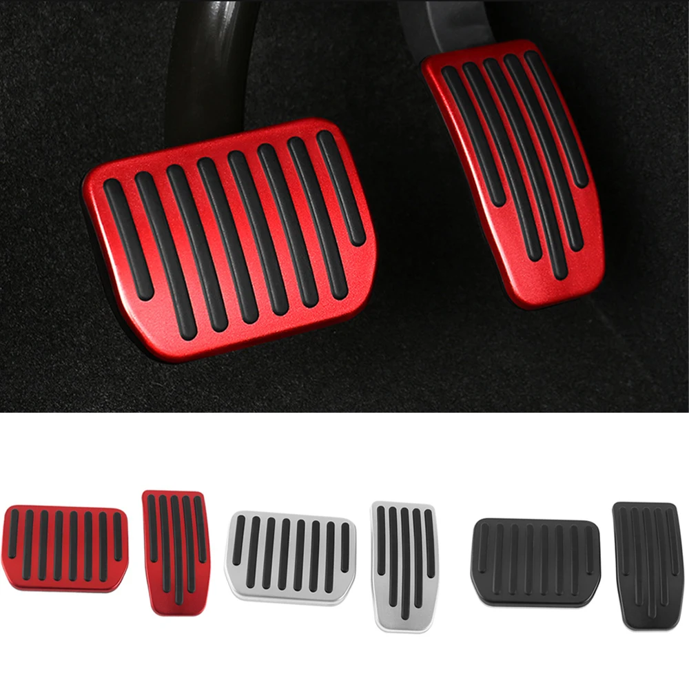 Foot Pedals Cover For Tesla Model Y 3 Pedal Pads Covers Car Accessories Protector Auto Accelerator Gas Fuel Brake Rest Pads Mat