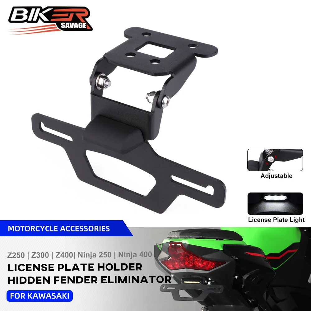 

For Kawasaki Z400 Ninja400 2024 Motorcycle Adjustable Rear Tail Tidy Fender Eliminator License Plate Holder Ninja Z 300 250 2018