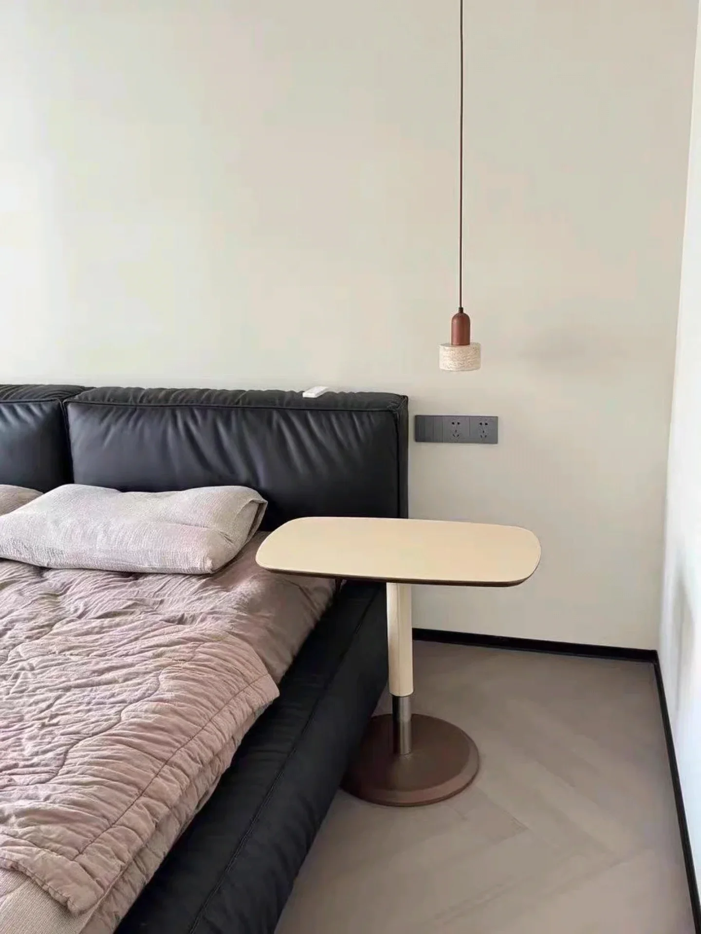 يمكن رفع سرج الجلد الإيطالي الفاخر الخفيف وأريكة طاولة القهوة وطاولة مستديرة صغيرة #6