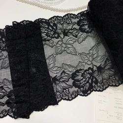 50Yards Black Flower Fabric Ribbon Lace Trim Ribbon Diy Craft Fabric Lace Fabric for Dresses Materials