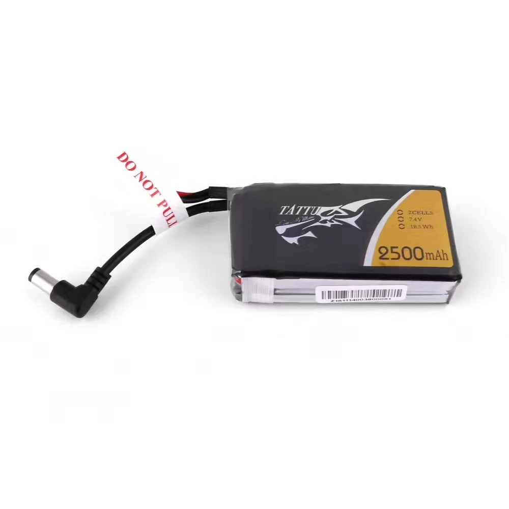 TATTU FPV 2500mah 7.4V 2S FPV Video Glasses Battery DC3.5mm