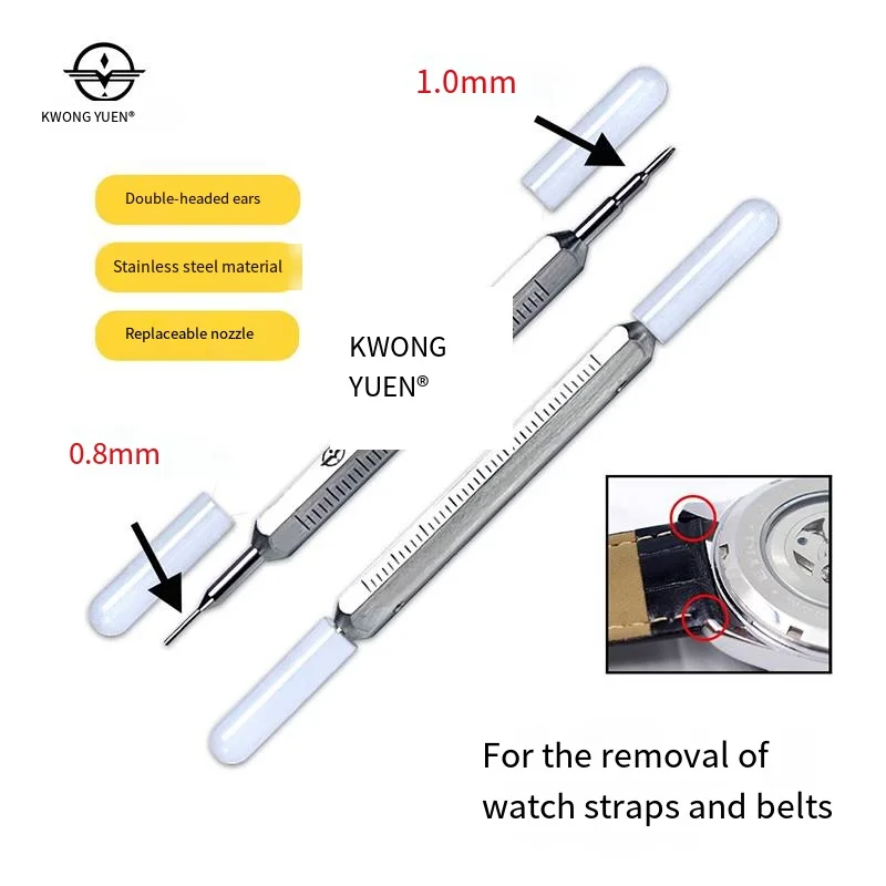 Kwong Yuen Uhrenreparaturwerkzeug, spezieller Schraubendreher mit Sechskantgriff und Doppelkopf zum Entfernen des Armbands für Uhrmacher – Detail 3