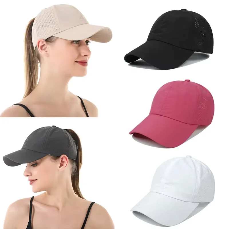 New Style Women's Versatile Breathable Quick - drying Baseball Cap with Ponytail for Outdoor Sun Protection