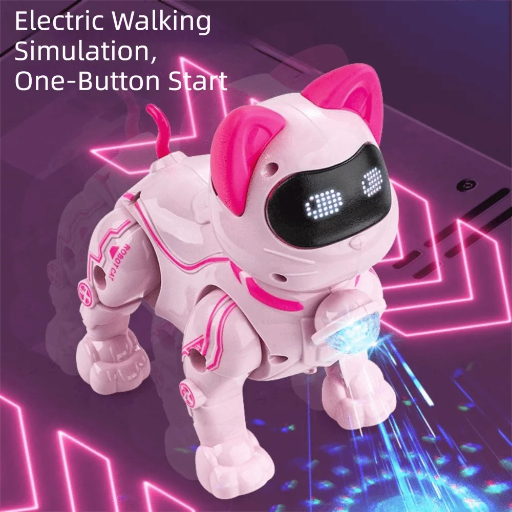 

Electric Powered Robot Cat Walking Function Light Effects Electric Machine Cat Music Player Singing Function Walking Singing