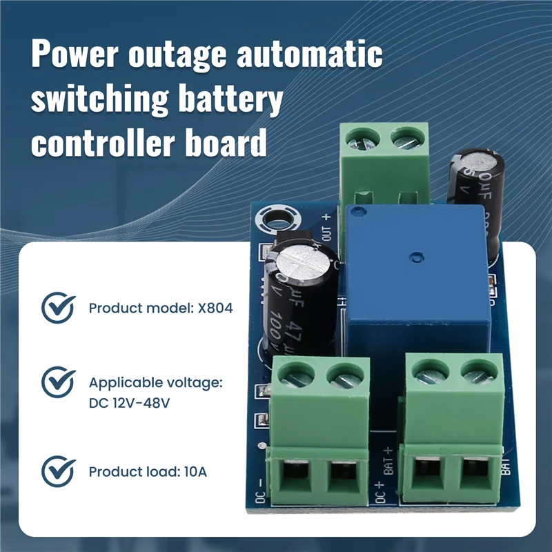 Módulo de proteção de carregamento de bateria, 2 pacotes, falha de energia, dispositivo de comutação automática, módulo de conversão de emergência-ABIU