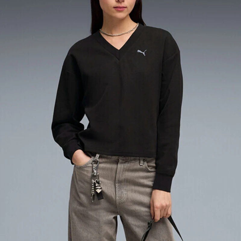 Puma genuine ES new women's black sports casual daily wear sports hoodie 694093-01