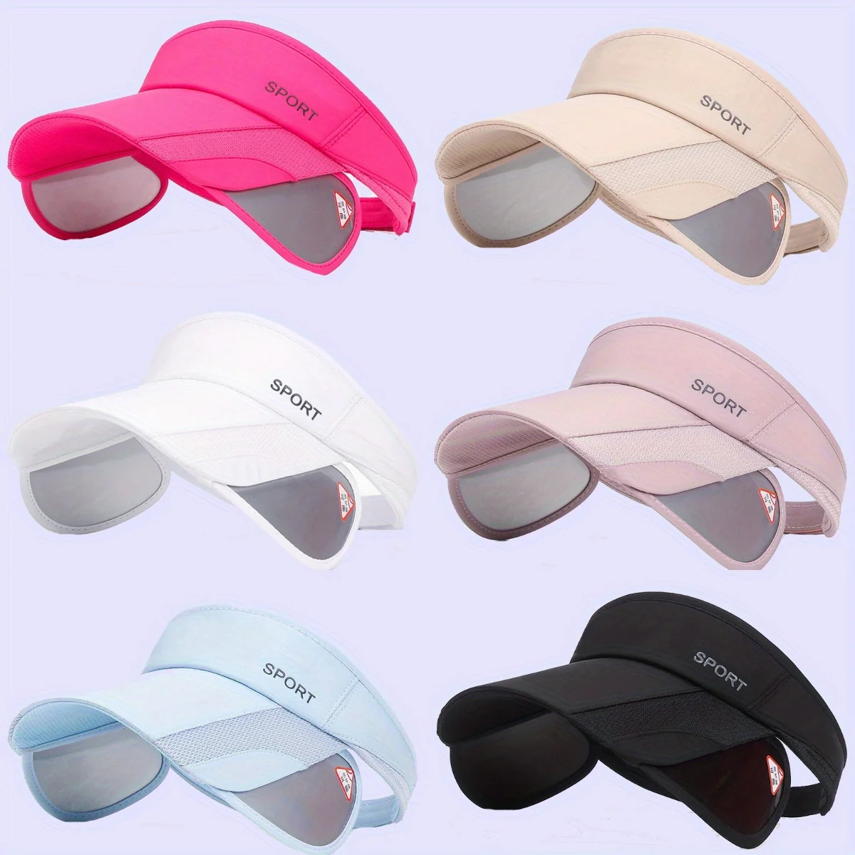 

Solid Colour Fashion & Leisure Retractable Big Brim Visor Caps Letters Golf Beach Sun Hats Anti-UV Sport Tennis Empty Top Cap