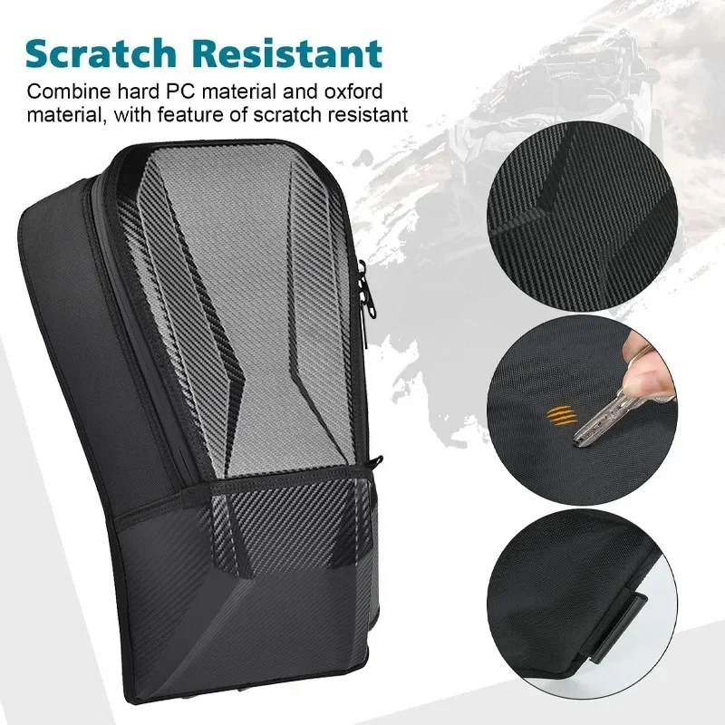 Center Console Storage Bag for Can Am Maverick X3 2017-2023 ATV Accessories Tool Organizer Pouch Interior Gear Box