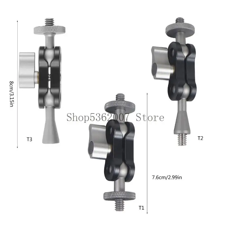 توضيح ذراع للفيديو والمعدات السمعية رؤوس الكرة المزدوجة 1/4 مسامير 40JB