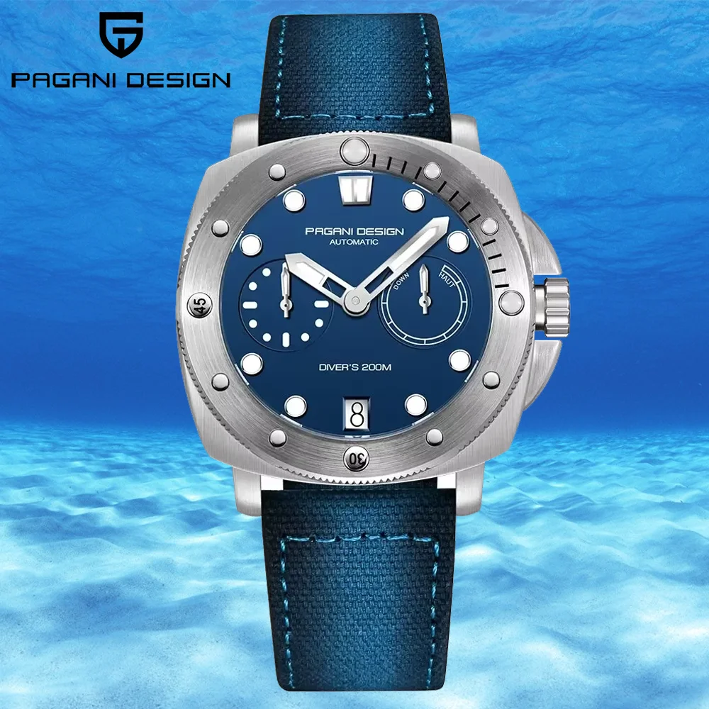PAGANI Design Original New Men Automatic Watch Power display Diver Luxury Watches Waterproof Sapphire Mechanical Watch for Men
