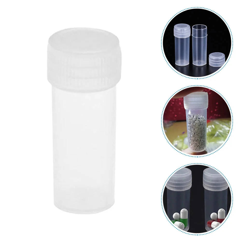 

100Pcs Empty Bottle 5Ml Small Sample Bottles with Cap Reusable Sealing Container for Powders Liquids Jewelry Outdoor Activities