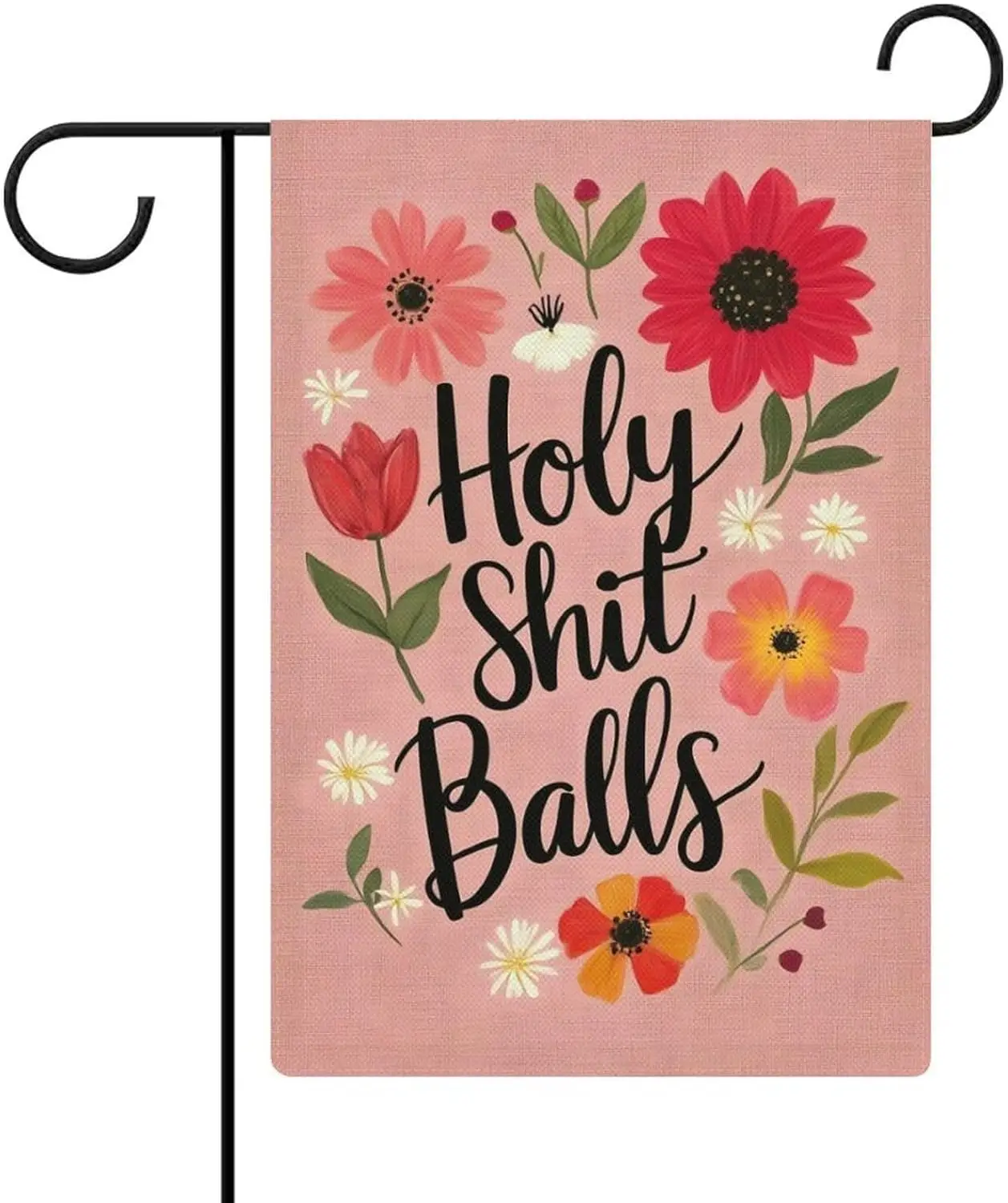 Holy Shit Balls Garden Flag Double Sided 12 X 18 Inch Yard Flag, Small Flags for Outside Decorations ZZM
