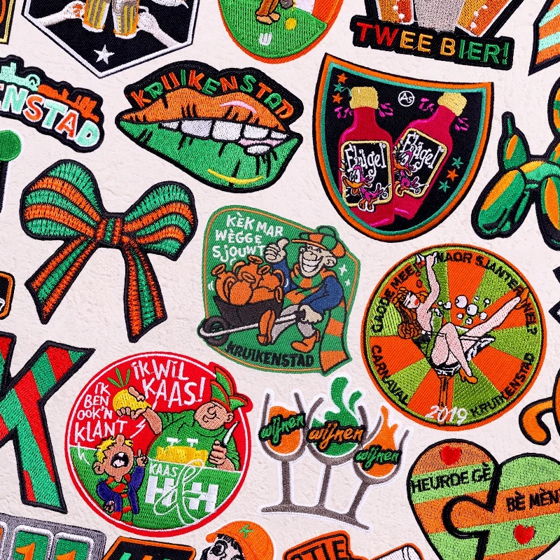 

Netherland Kruikenstad Emblem Patch Iron On Patches For Clothing Netherland Carnival Embroidered Patches On Clothes Patch DIY