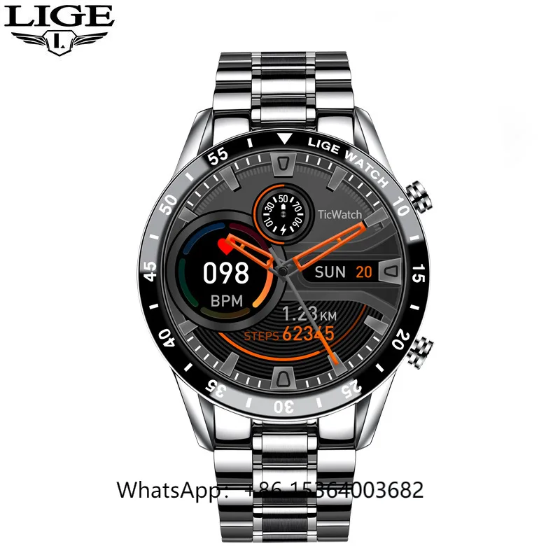 

TJXL-LIGE BW0189 NEWS Multifunctional Smart Watch Bluetooth Call Pedometer Pressure Heart Rate Detection Waterproof Watch