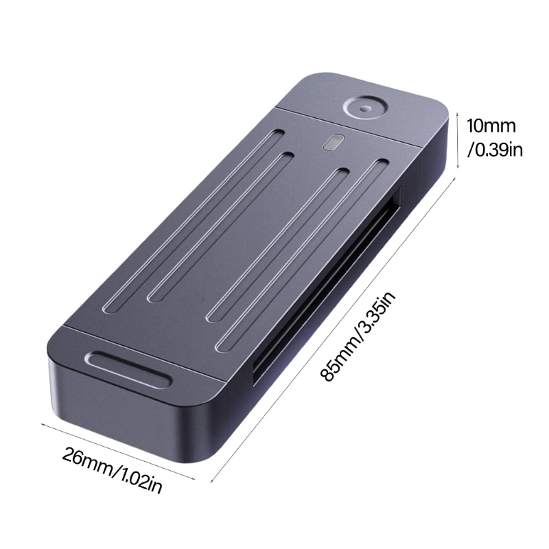 

USB3.2 CFast 2.0 Card Reader Adapter With USB C And USB A Compatibility For Fast Transfers Aluminum Alloy Casting 601B