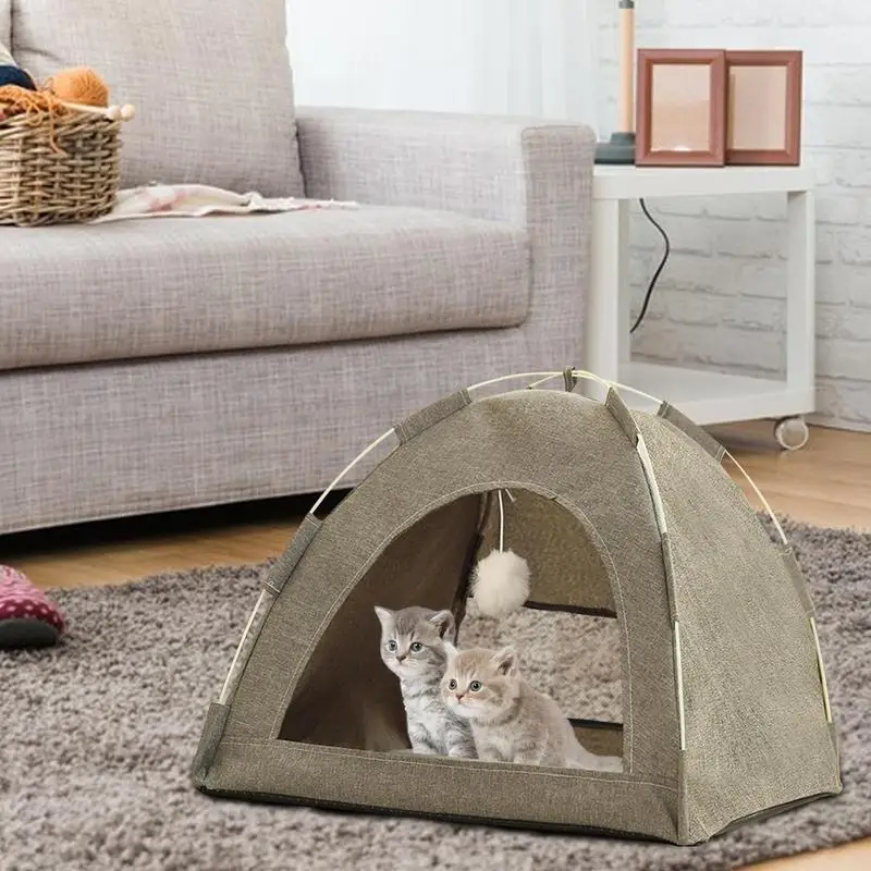 Hunde zelt Bett atmungsaktiv Sommer Katzen haus tragbare Haustier Zelt Nest Haustier Haus Hunde käfig abnehmbare Camping Haustier Sonnenschutz Hund Schatten