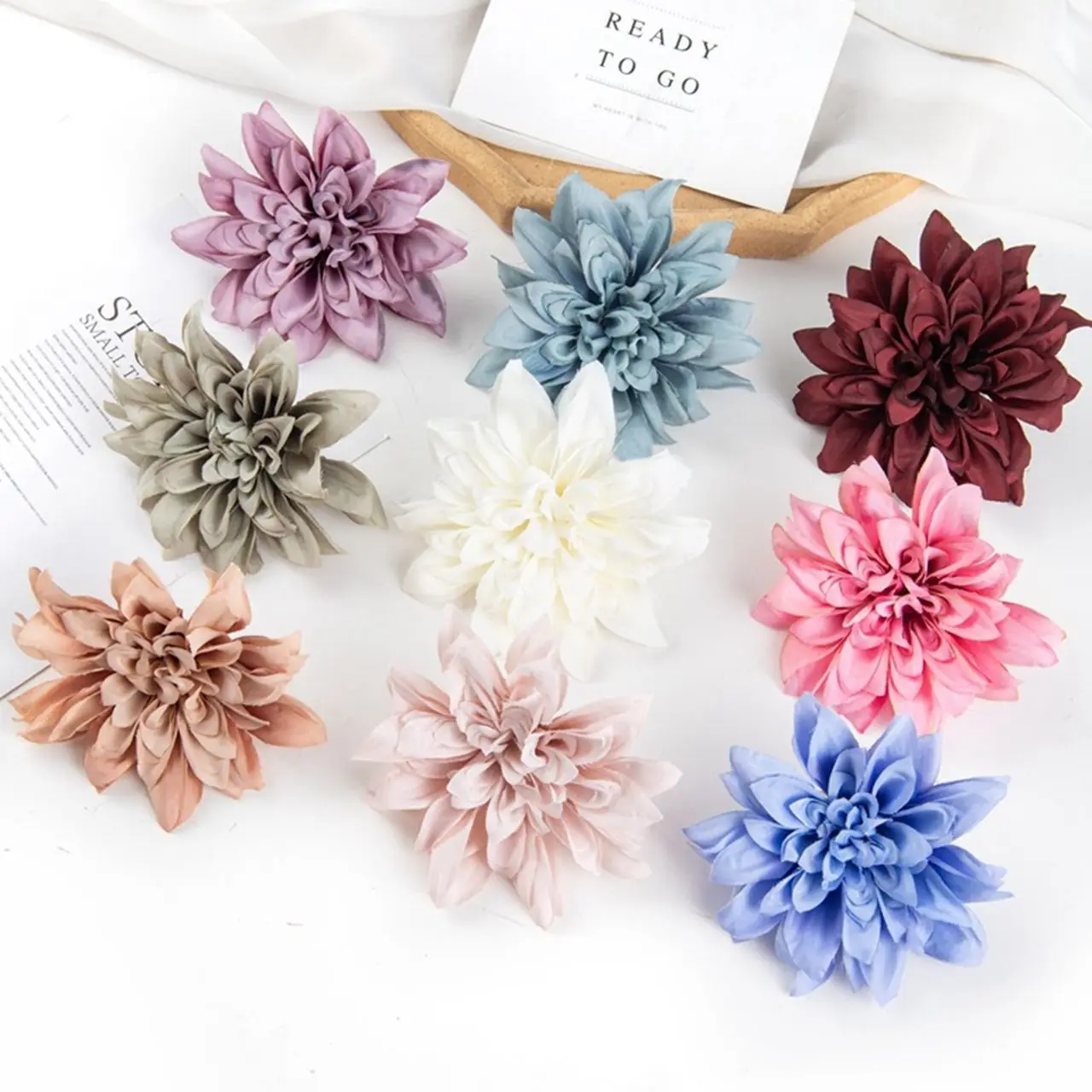 

50/100pcs Silk Artificial flower Hot sale Wedding Home festival party Outdoor Garden Decor Christmas wreath Diy gift box brooch