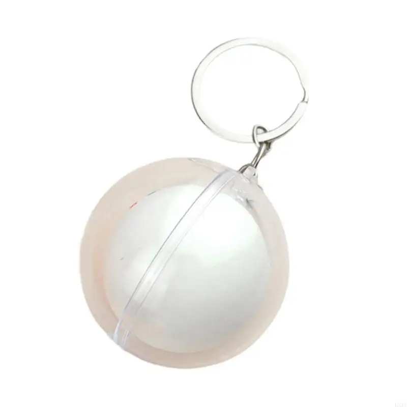 Sports Keyring Realistic Table Tennis Ball Design Acrylic Construction Compact Size Gift Present