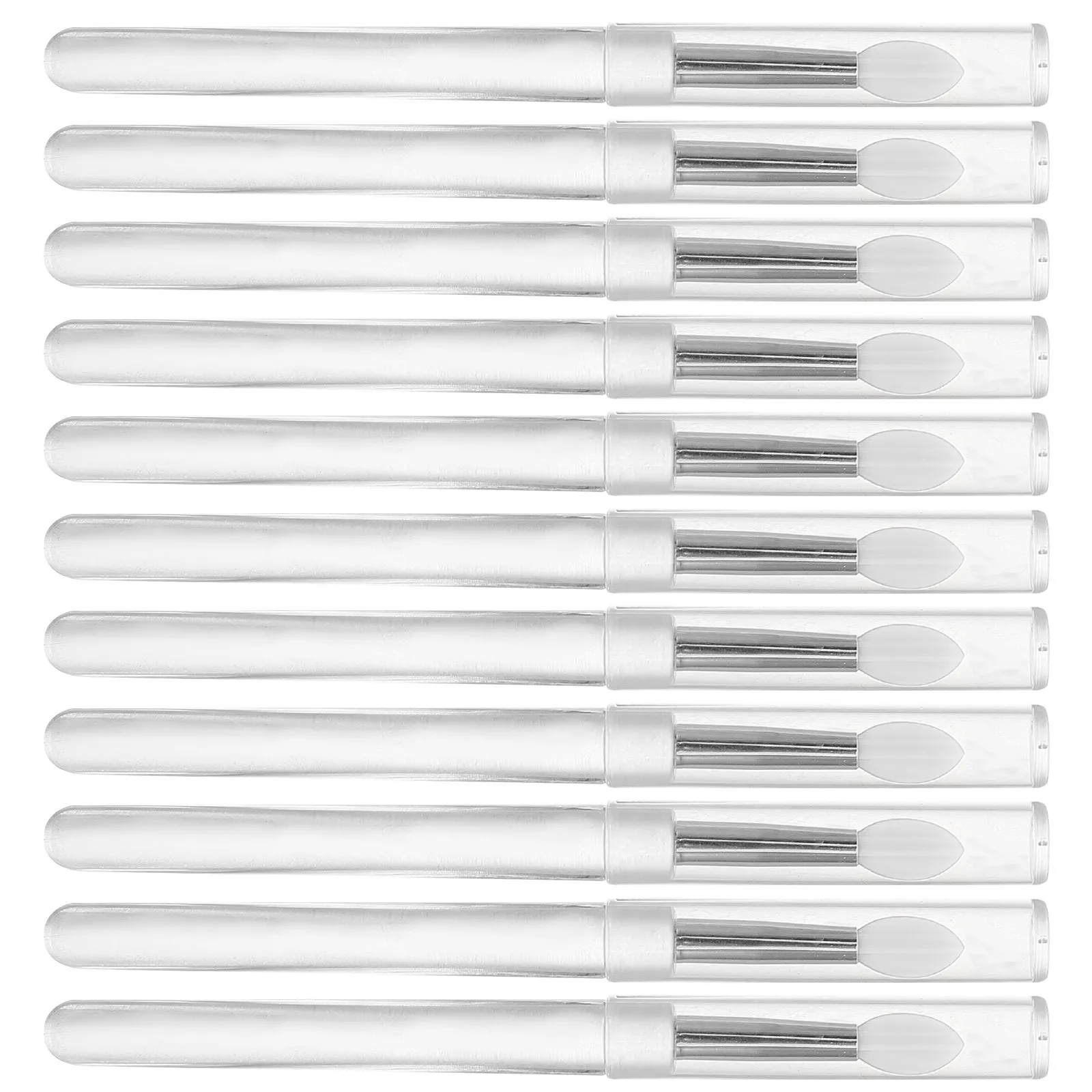 20Pcs Silicone Nail Powder Applicator Reusable Mirror Effect Nail Art Stick Manicure Glitter Brush Set Metallic Mirror Effect