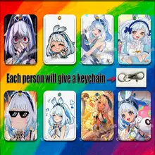 Genshin Impact Mualani For ID Clips Credit Bank Bag Bus Meal Card Holder Cover Pocket Ornament Keychain