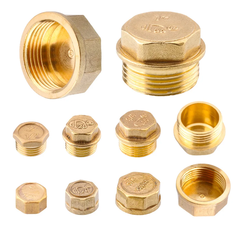 G1 "1/4" 1/8 "3/8" 1/2 "3/4" G2 "BSP gwintowany wewnętrzny rura mosiężna głowica sześciokątna mosiężny korek zaślepka wtyczka złącze hydrauliczne Adapter