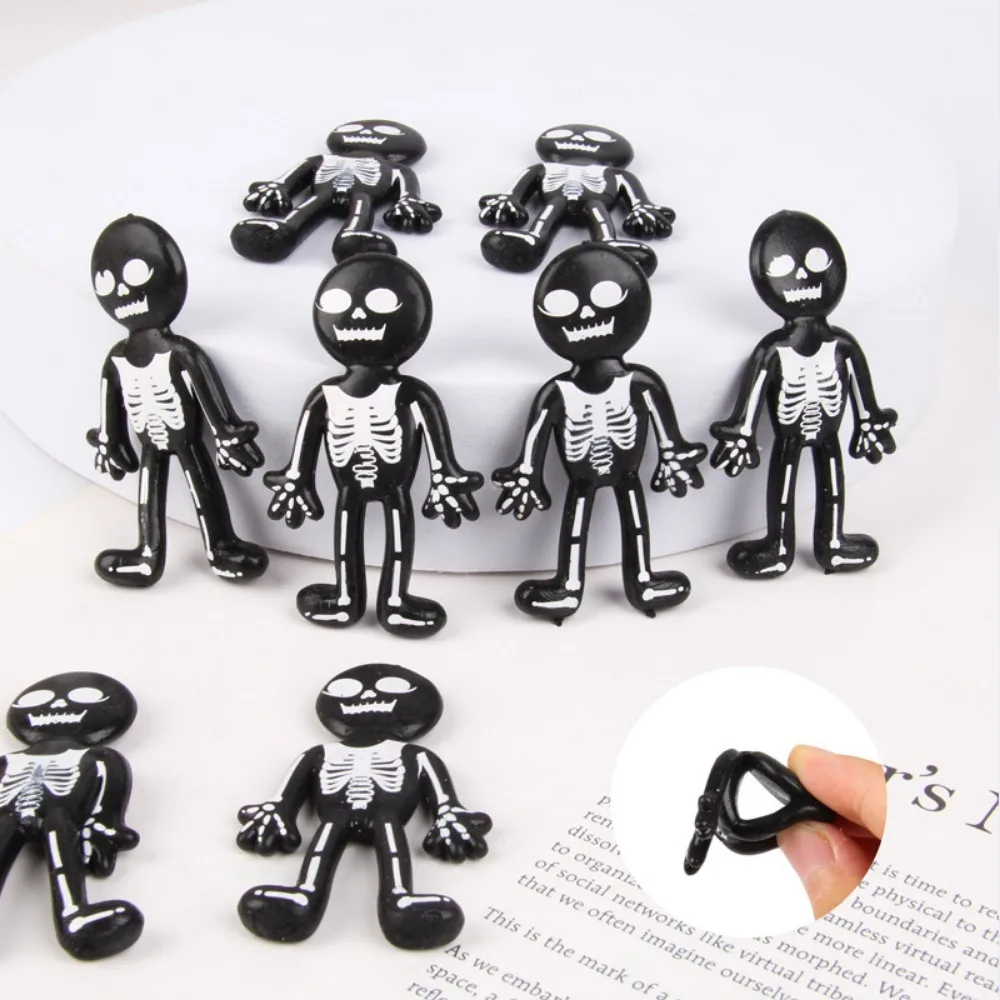 12-36 Pcs Halloween Stretchable TPR Little Black Halloween Ghost Festival Tricky Funny Party Gift Decoration Carnival Gift