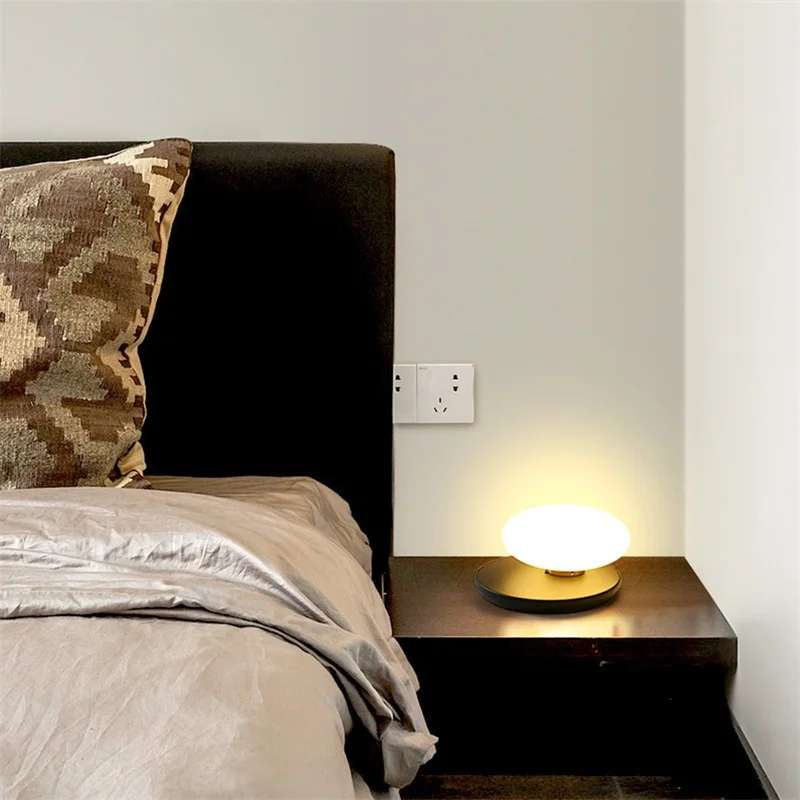 AOSONG Nordic Table Lamp LED Creative Egg Shape Shade Decorative For Home Bedside Desk Lighting