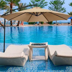 Parasol Replace Cloth Fit for 3m 2.7m 8 Bone Outdoor Garden Patio Banana Umbrella Parasol Cover Waterproof Sunshade Canopy