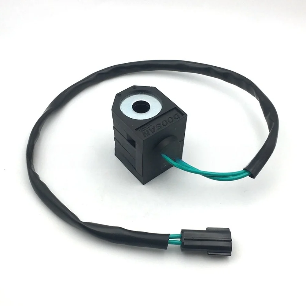 Hydraulic For Pilot Solenoid Coil Replacement for DH220-5 DH215 DH225 Equipment Supporting Standard 12V and 24V DC Input Voltage