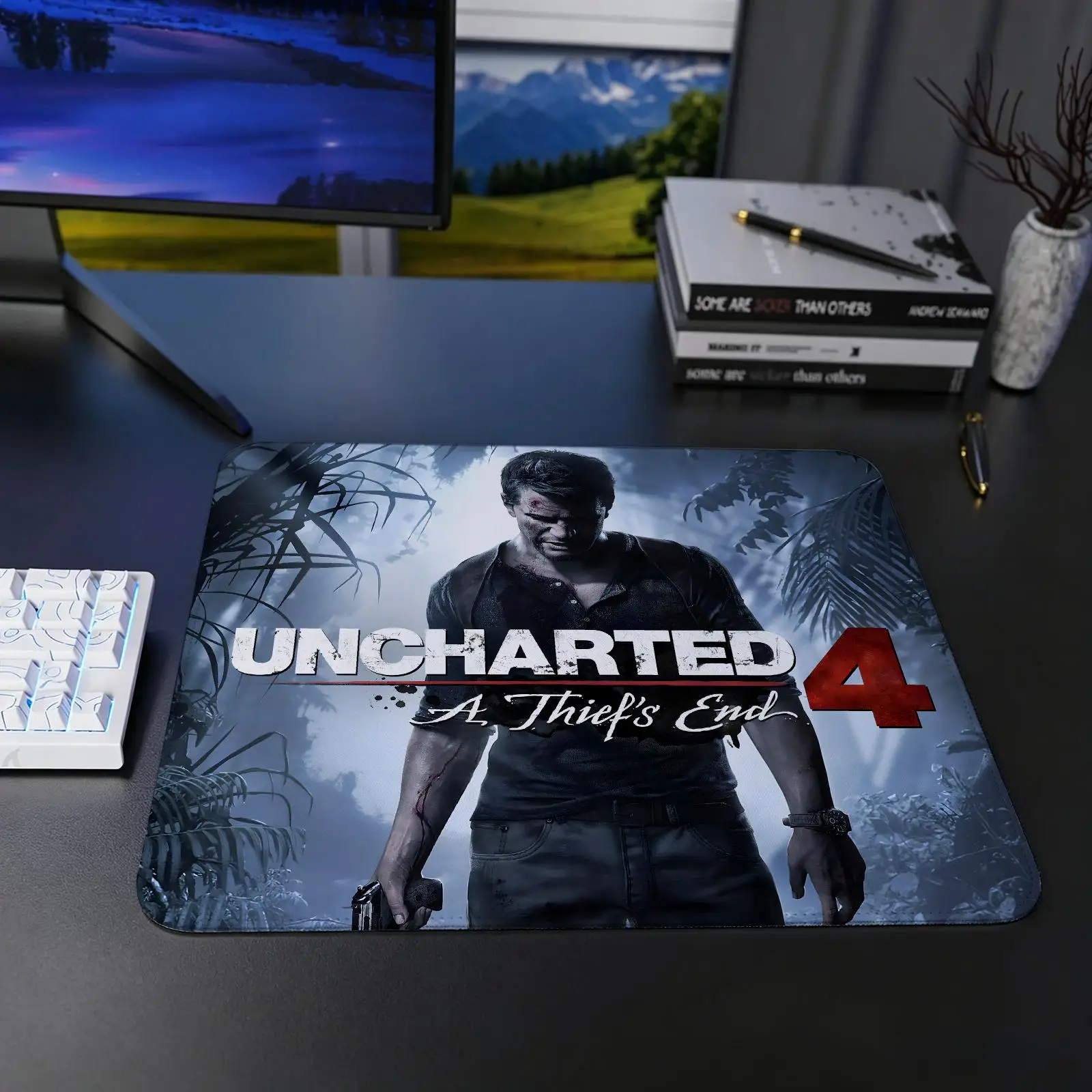 Uncharted 4 A Thief's End Mouse Pad Regular gaming mouse pad S/M/L size Office mouse pad Laptop desk mat Stitched edge mouse pad